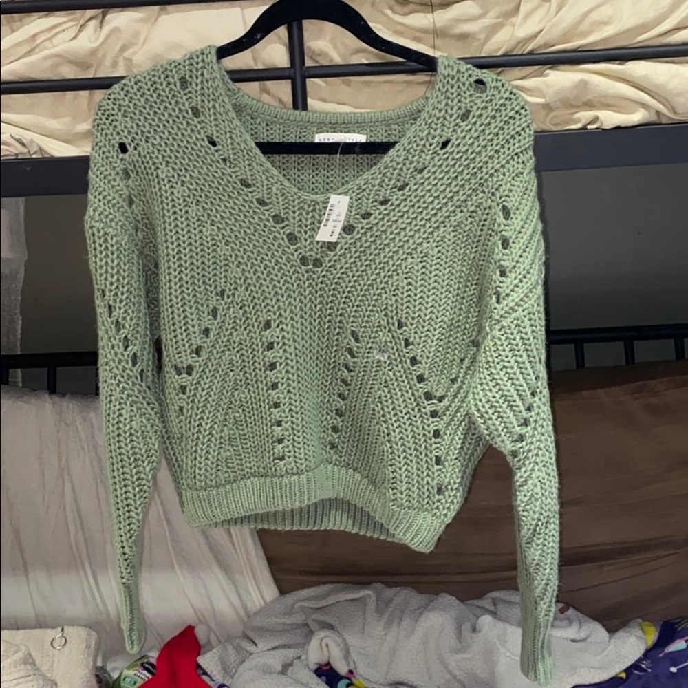 Aero Cropped Knit Sweater